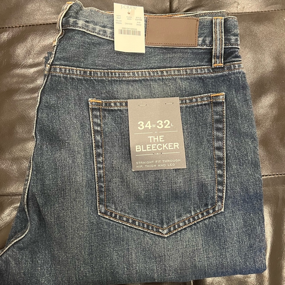 J Crew, Bleecker jeans, 34 x 32, NWT